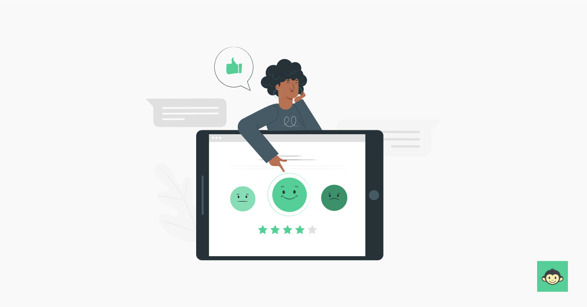 Employee providing feedback in emoji metrics