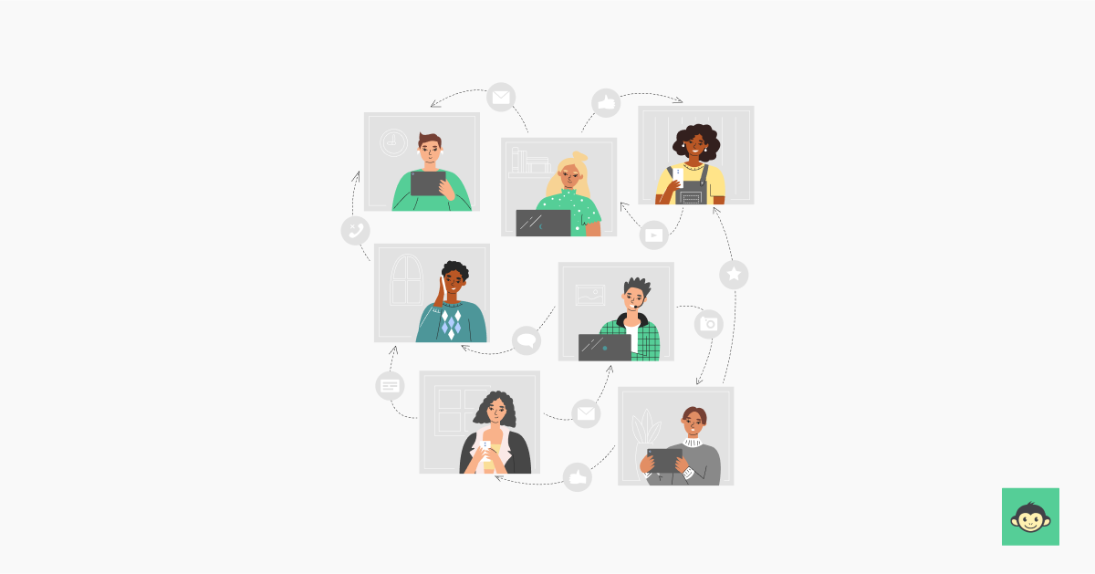 Employees staying connected virtually