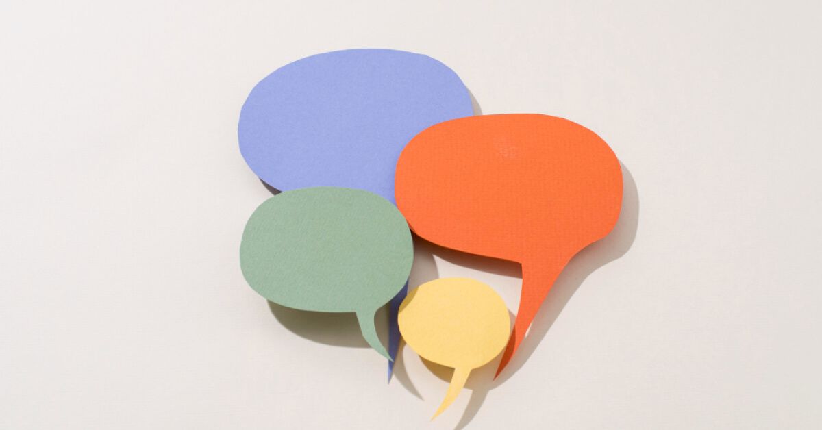 Dialogue speech bubbles