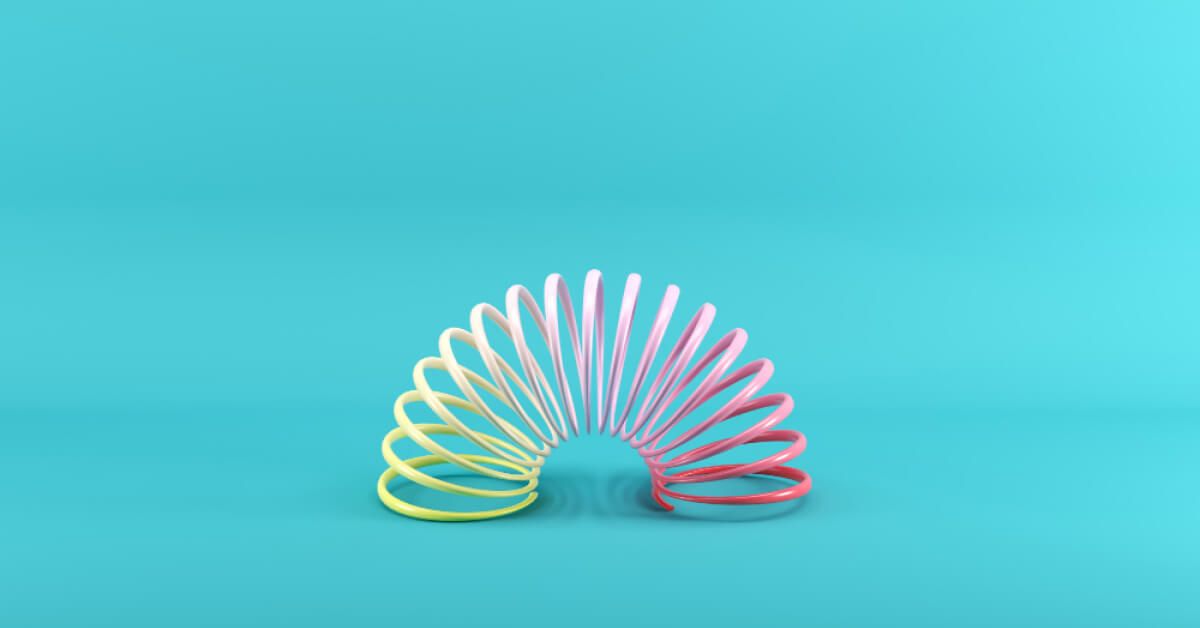 A colorful slinky