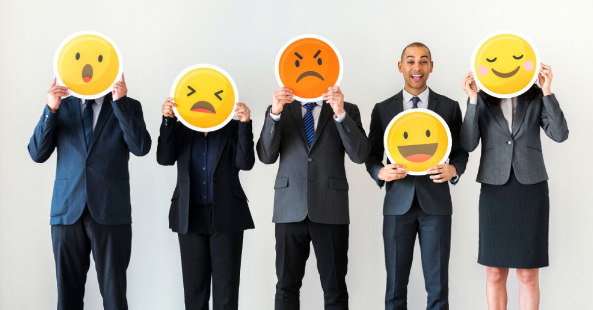 Employees feeling different emotions