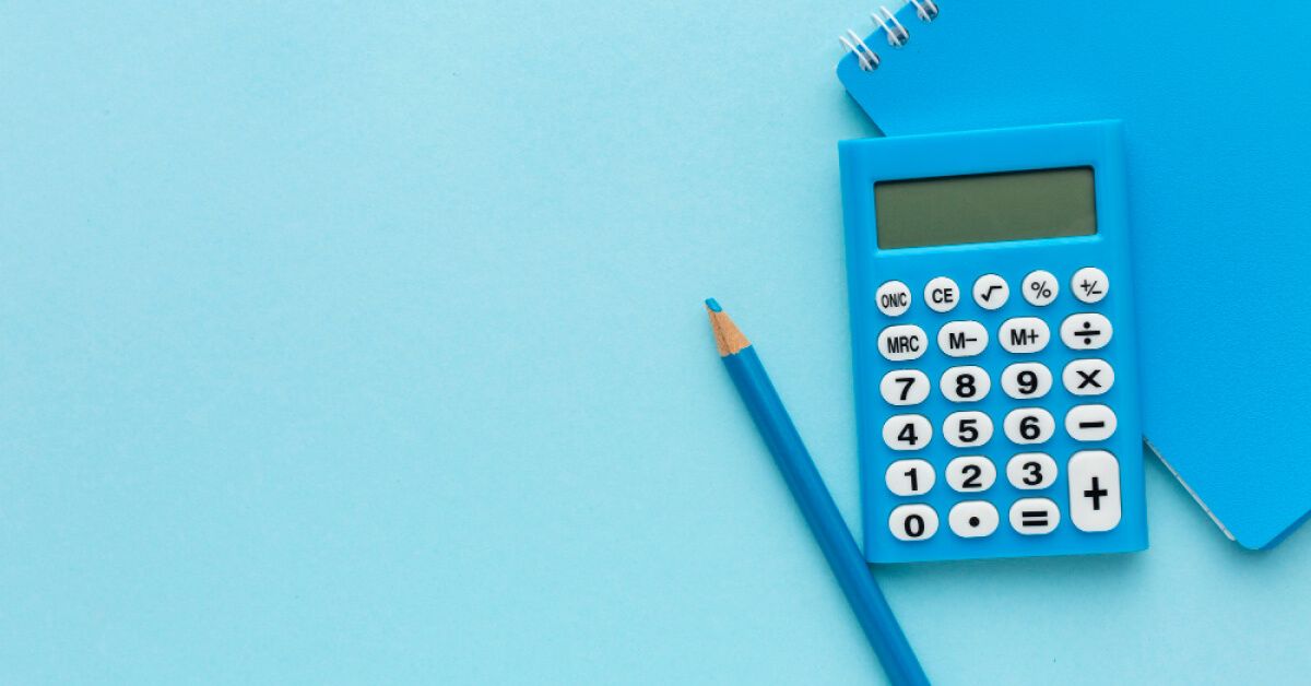 A calculator and a pencil