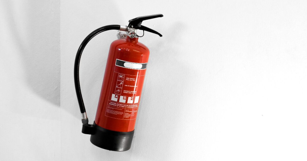 A fire extinguisher