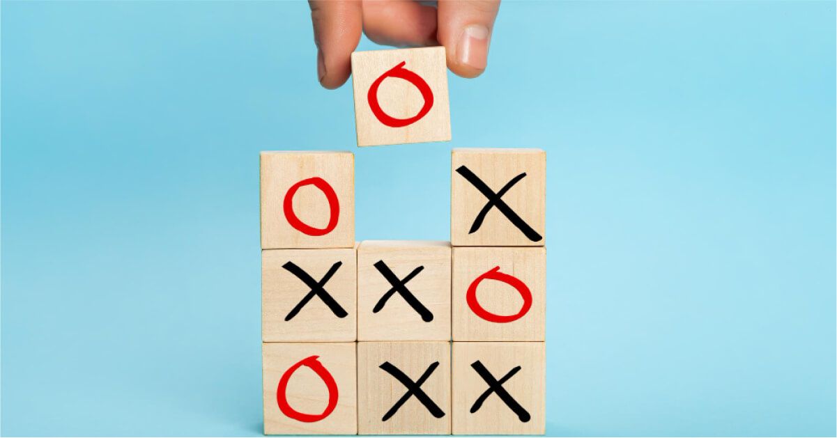 A tic tac toe game