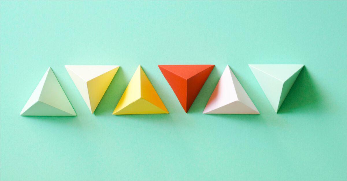 Triangles in different colours