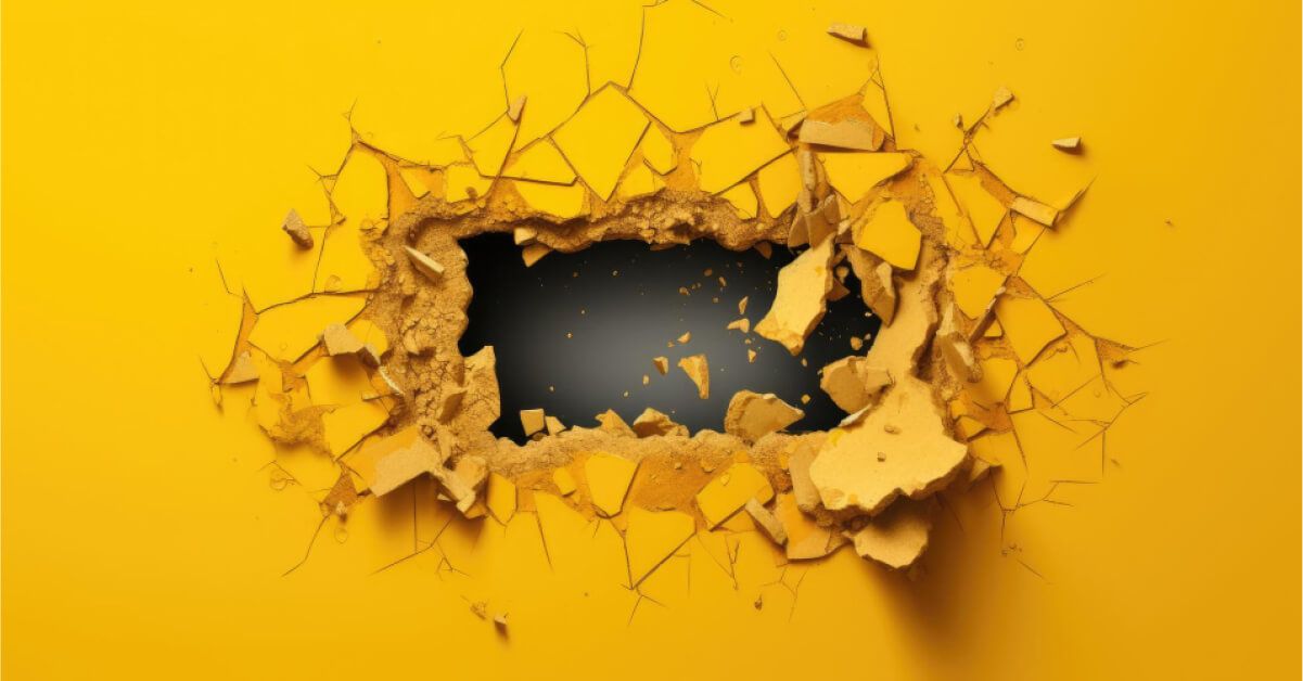 Yellow breaking wall