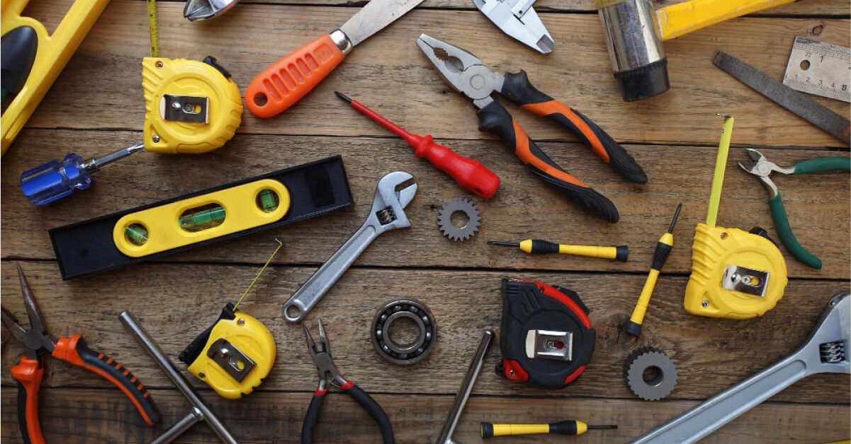 Tools on a wooden table