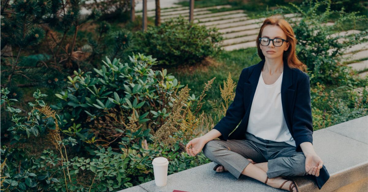 A woman doing yoga