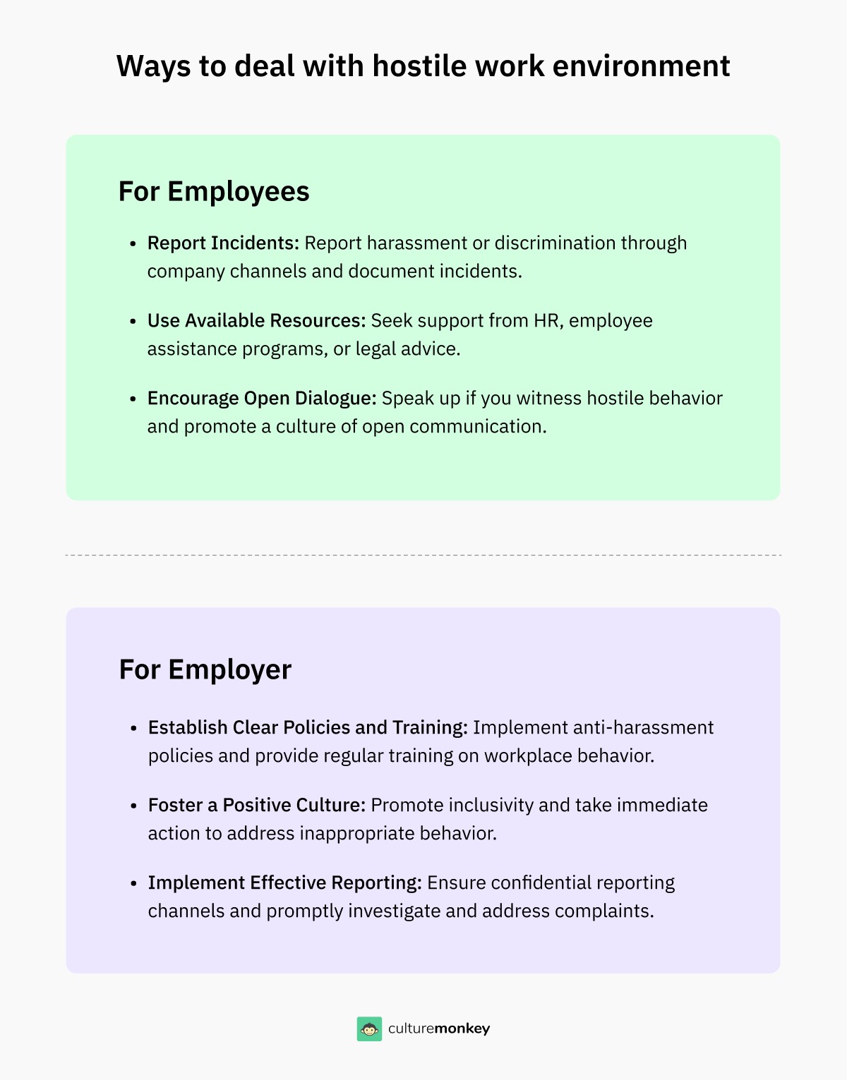 How to deal with hostile work environment as an employee and employer?