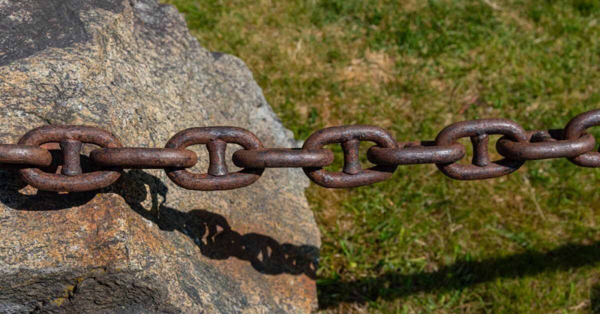 A chain made of iron