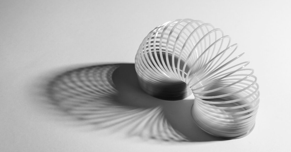 A white slinky