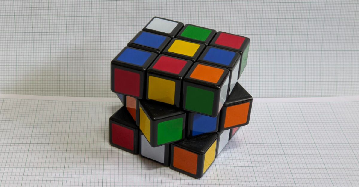 An unsolved rubix cube