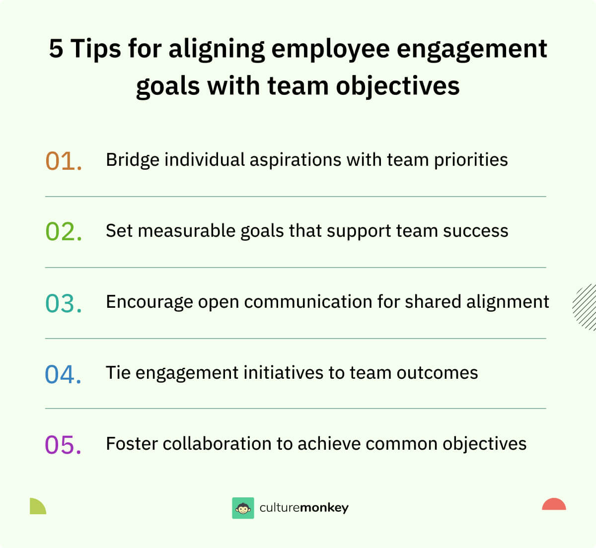 5 Tips for aligning employee engagement goals with team objectives