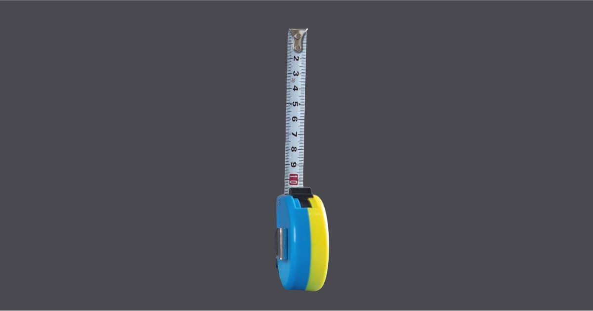 A measuring tape