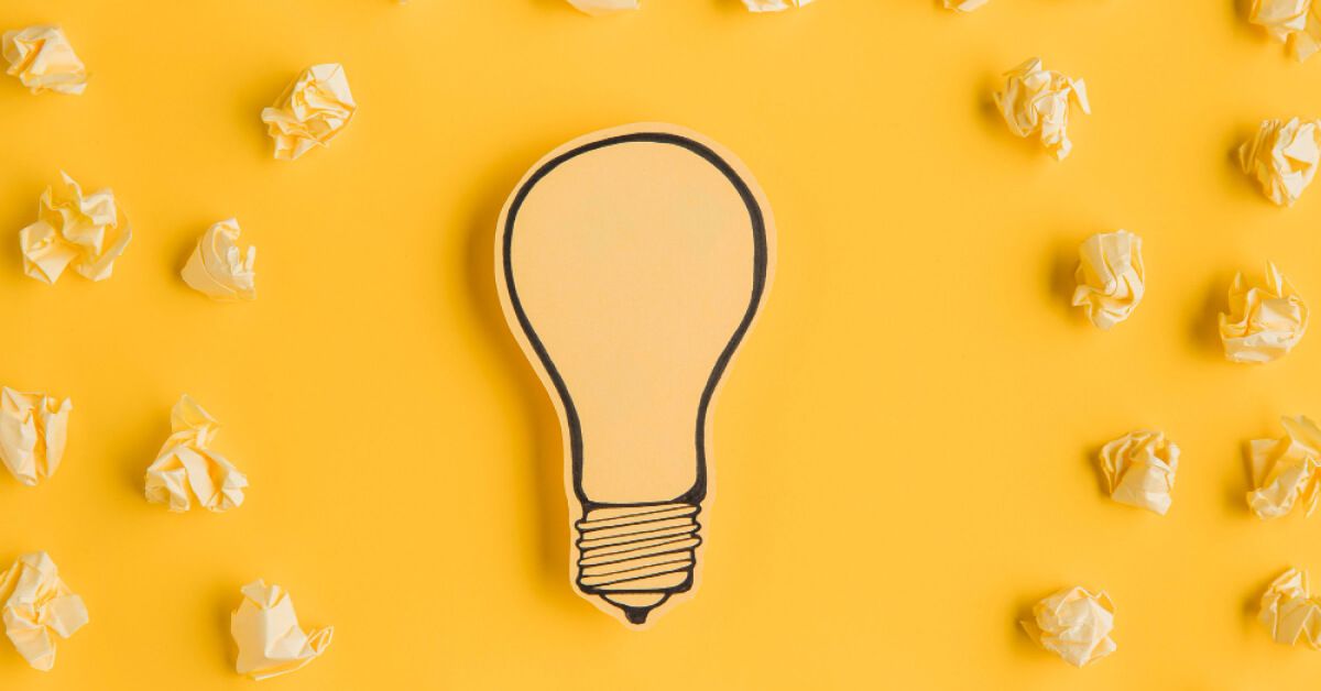 A bulb in yellow background