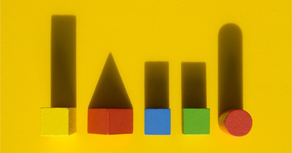 Colour blocks in different shapes