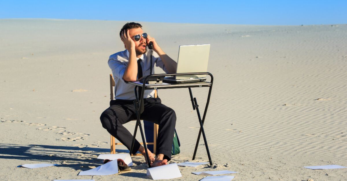 A man working in remote