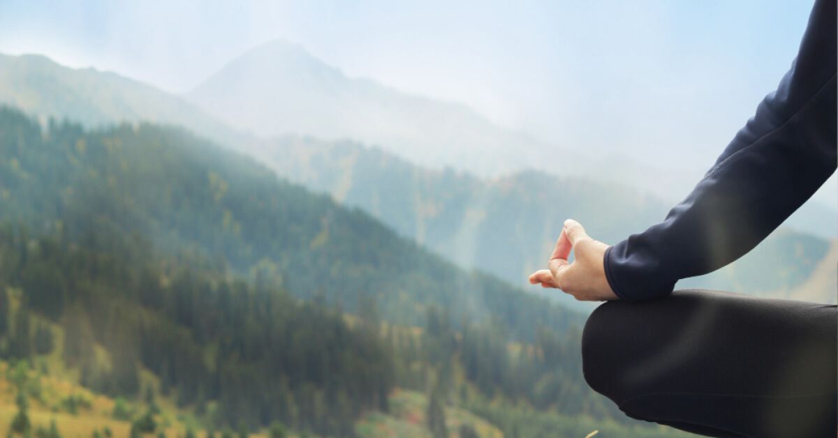 A man meditating 