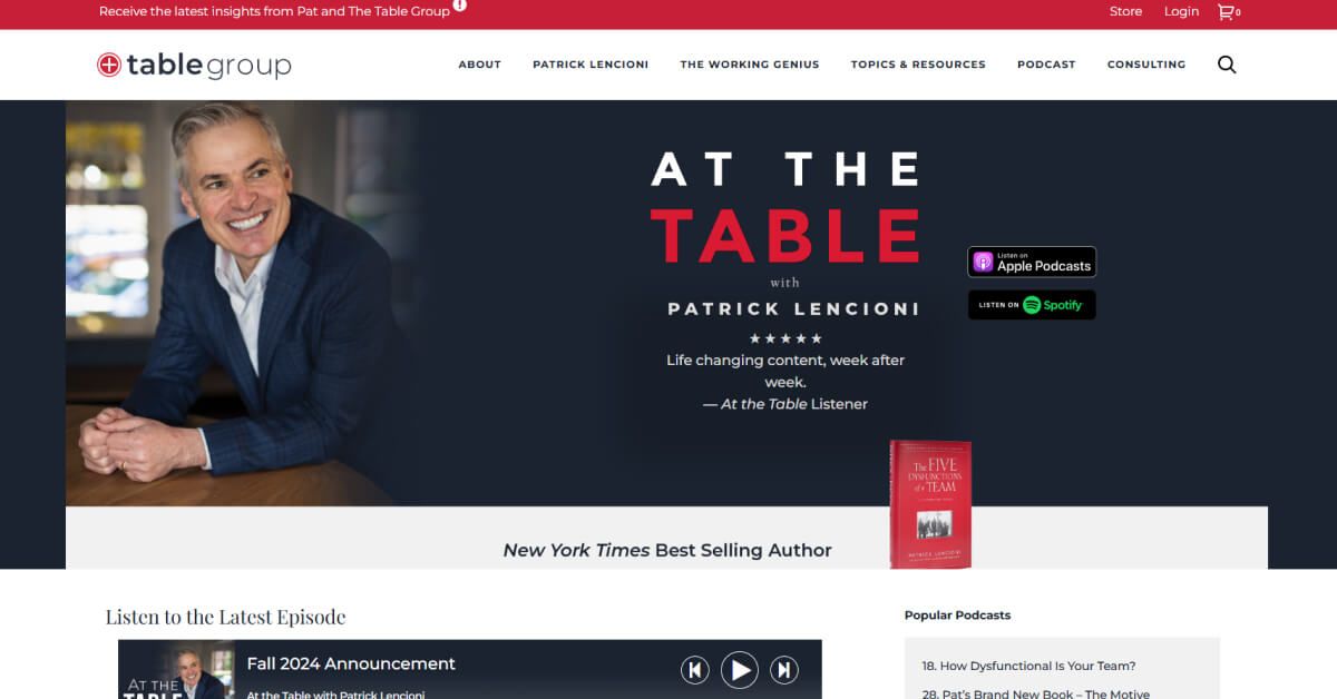 At the Table with Patrick Lencioni