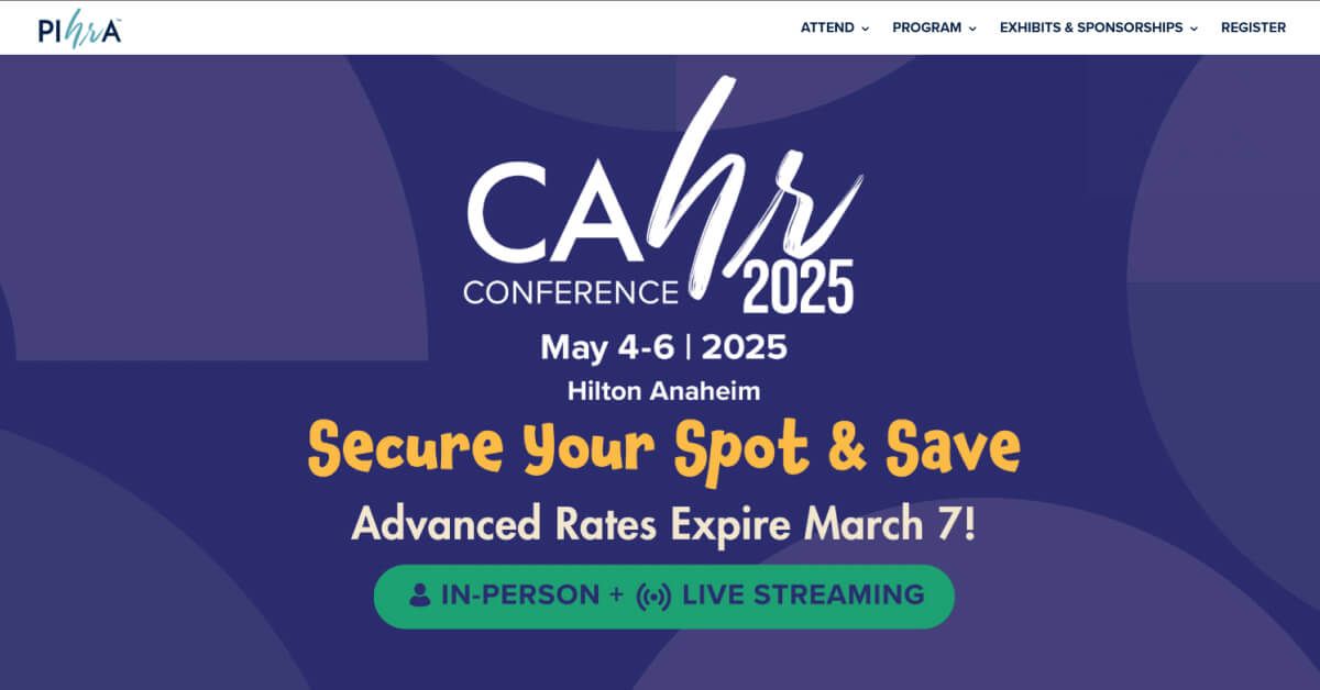 CAHR25 – May 4-6 | Anaheim, CA