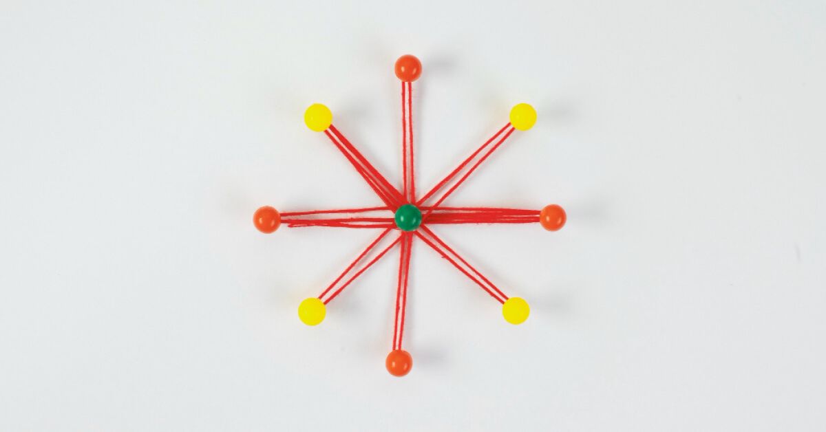 Red thread interconnected with different points