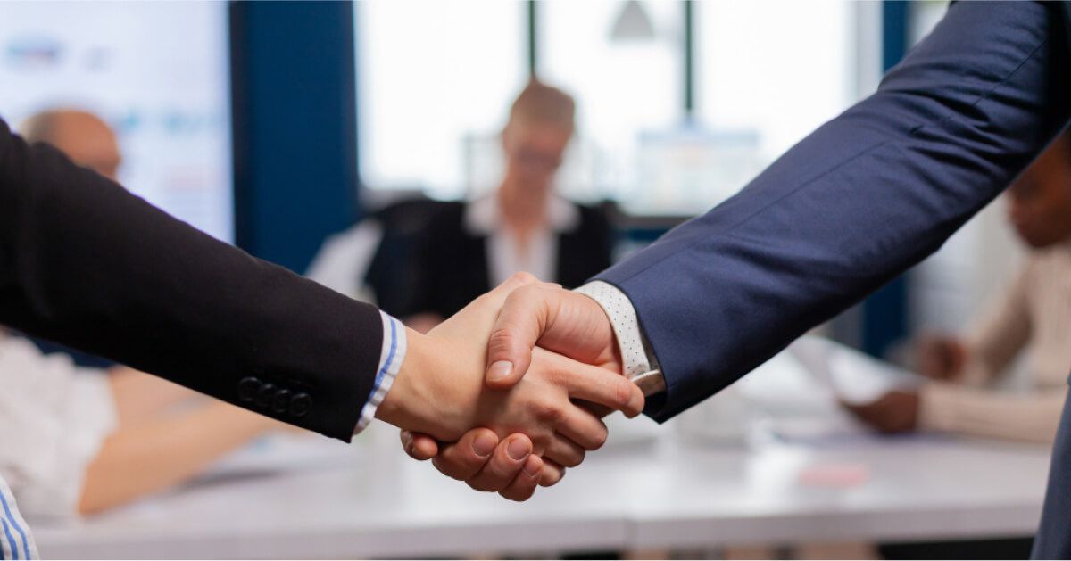 Handshake between two businessmen