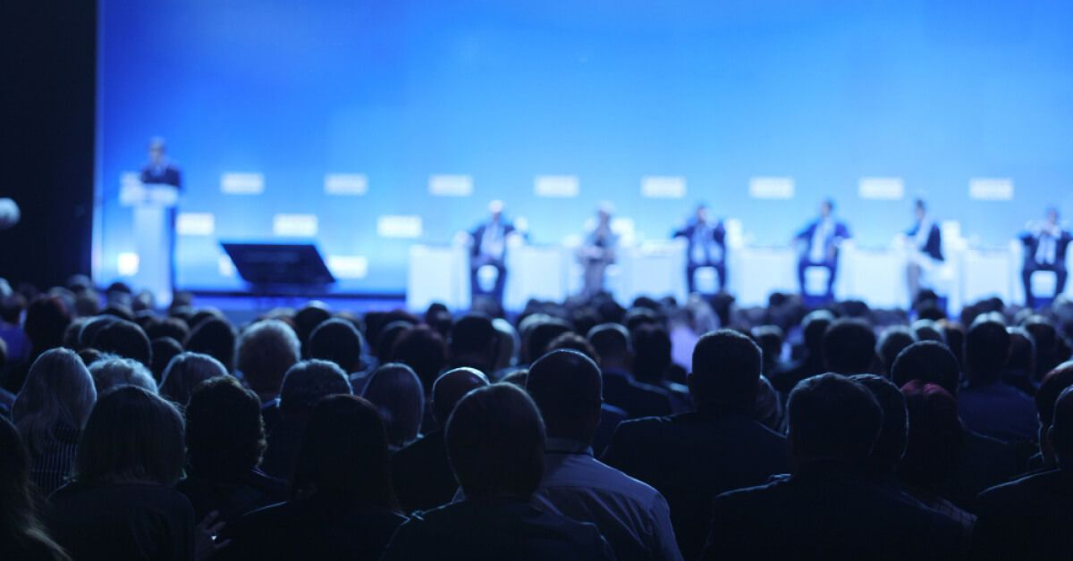 Audience in seating for a conference