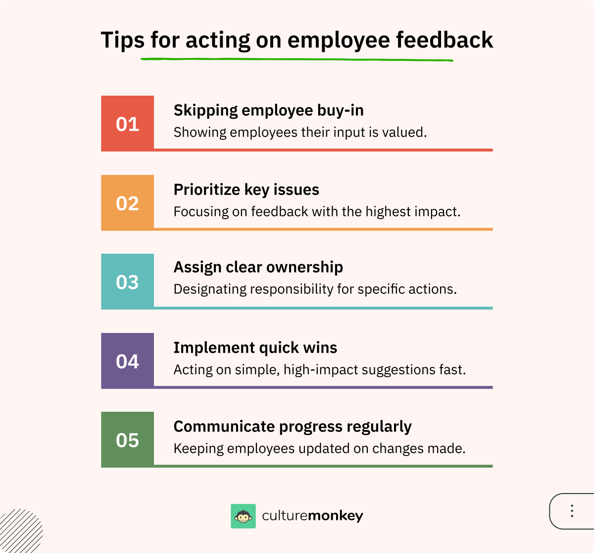 Tips for acting on employee feedback