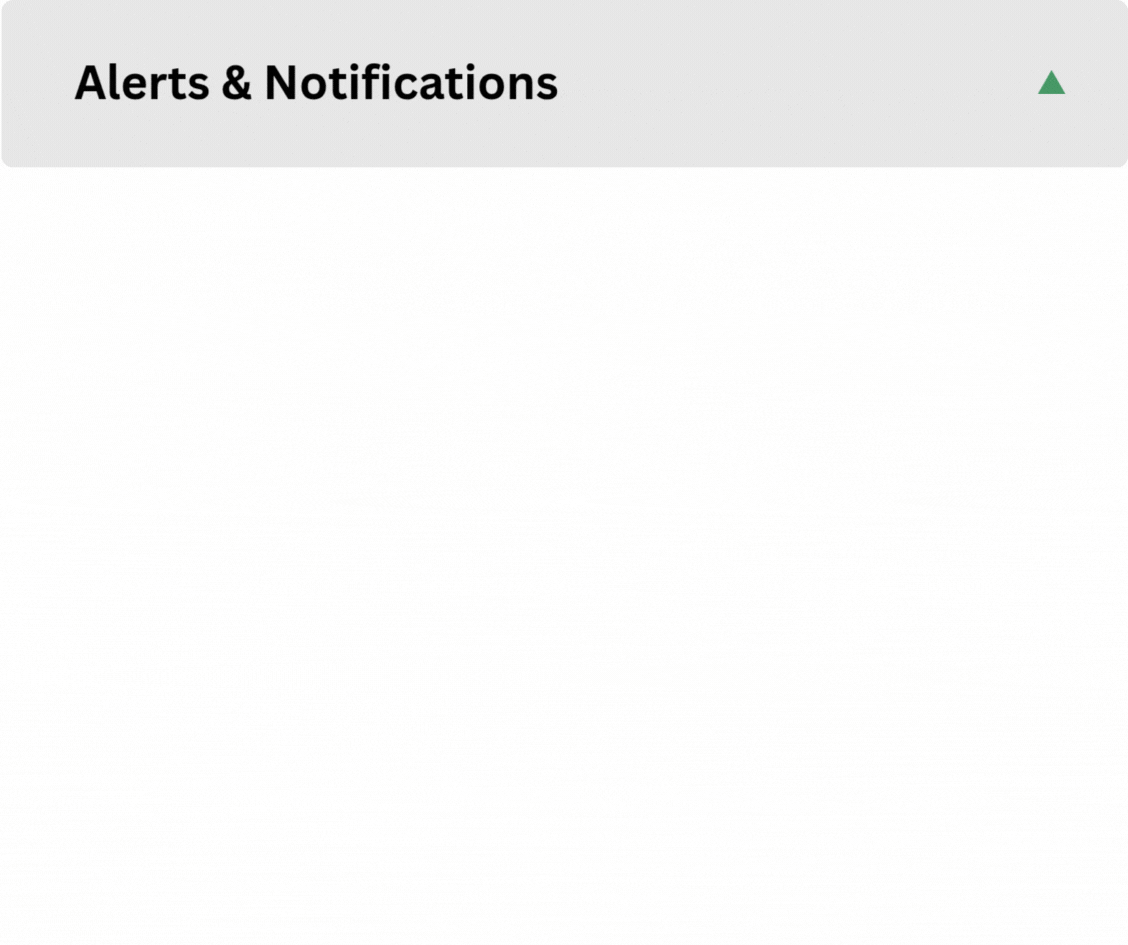 Critical feedback alert notification dashboard