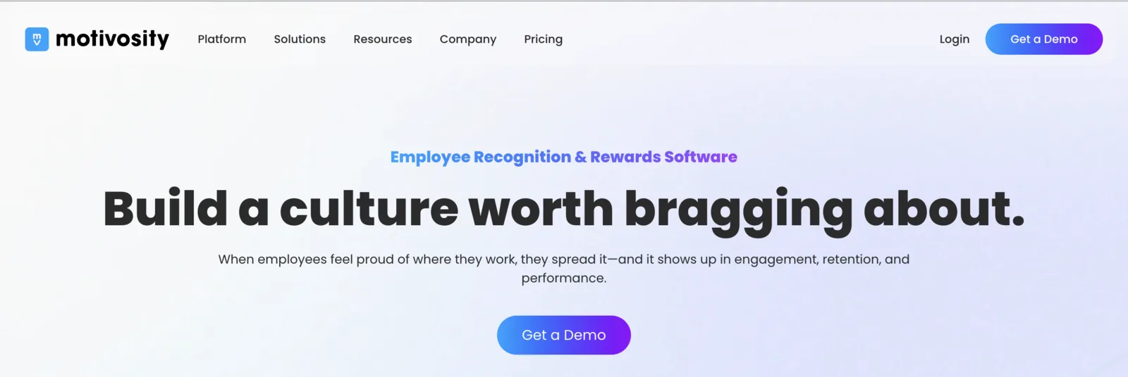 Motivosity employee experience platform screenshot