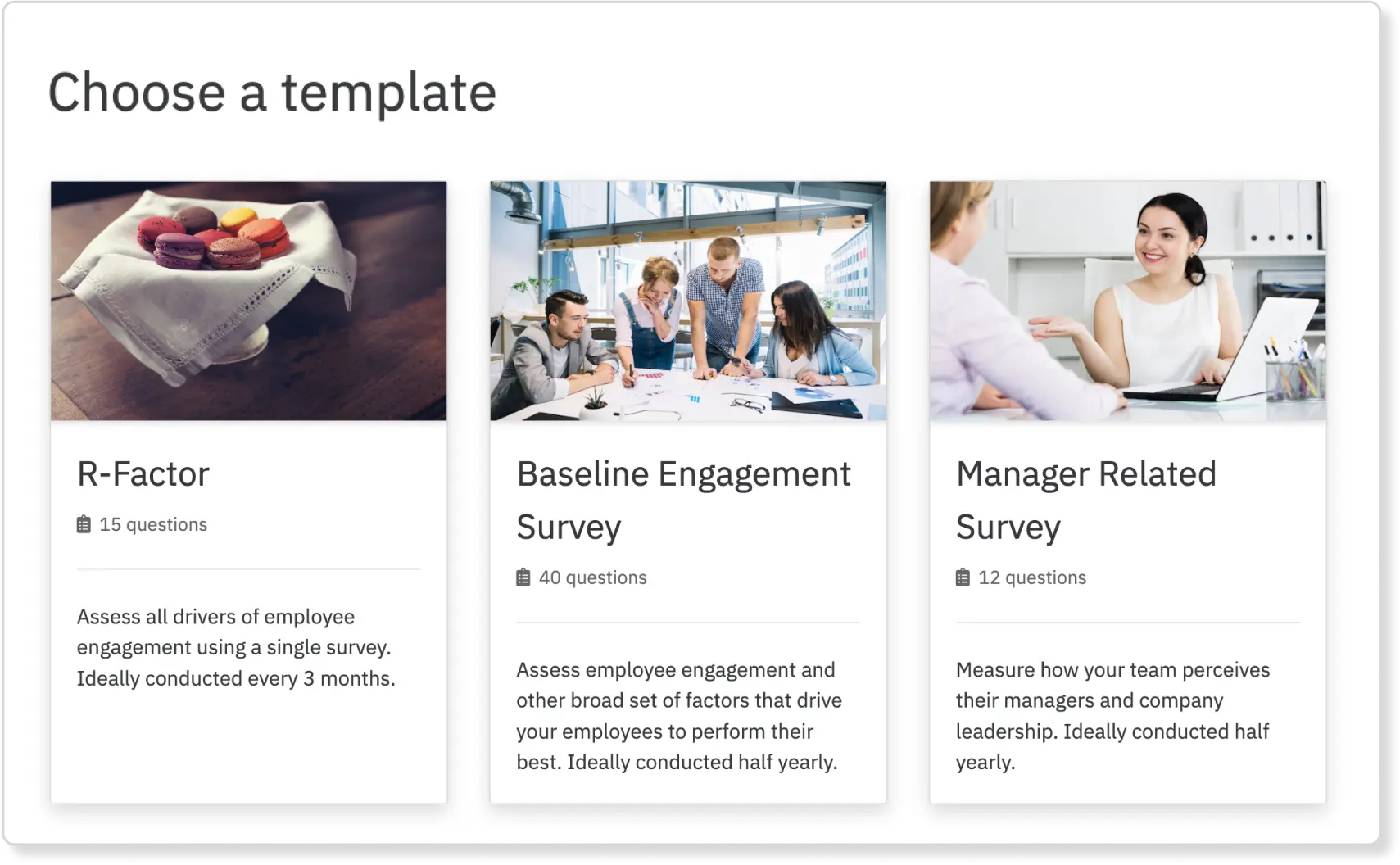 Design custom surveys with enterprise engagement software